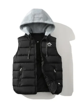 CHALECO NEGRO CAPOTA ALTIPLANO